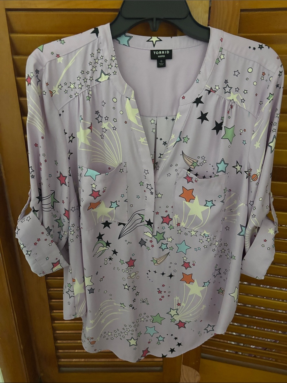 torrid lavender star & shooting-star tunic